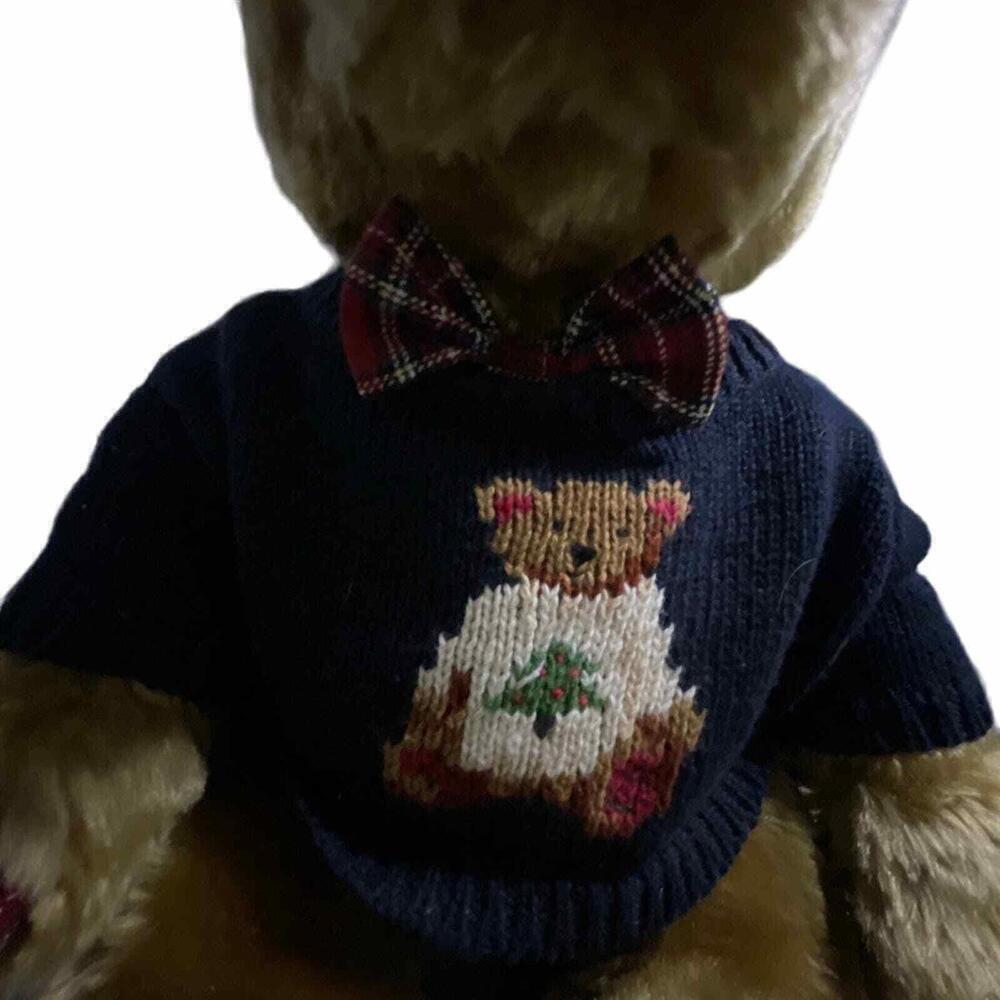 Marisa Christina RARE Brown Teddy Bear With Sweater Quality Plush Large 18" - Picture 2 of 4